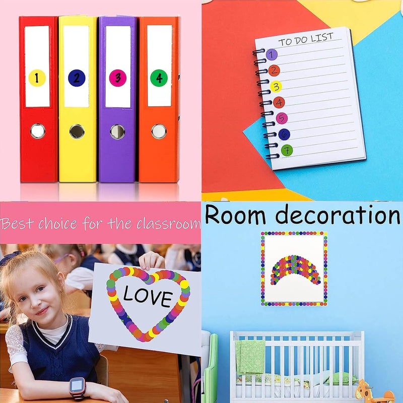 Lrogoe 1400 PCS Colored Dot Stickers Round Color Coding Labels Polka Circle Dot Label Sticker for Office, Classroom, Yard Sale, Garage Sale(10 Colors, 3/4 inches) - Image 5
